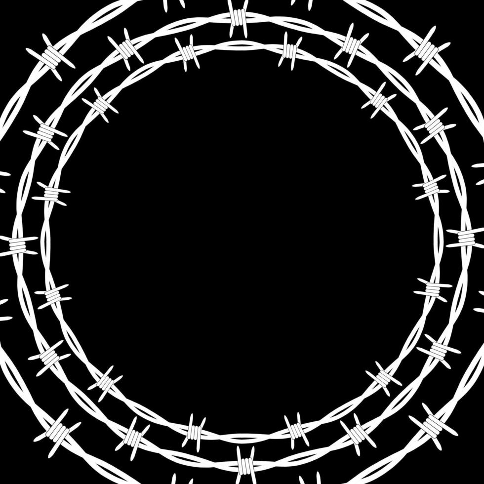 Barbed wire background. vector