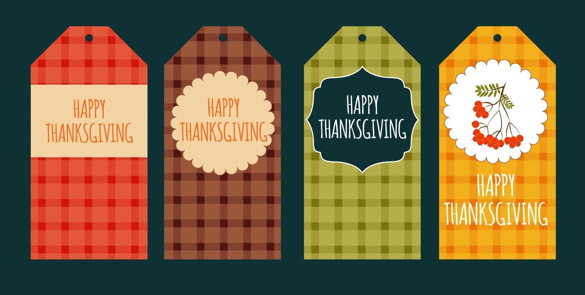 Autumn Quotes Labels Template with leaves for Thanksgiving vector