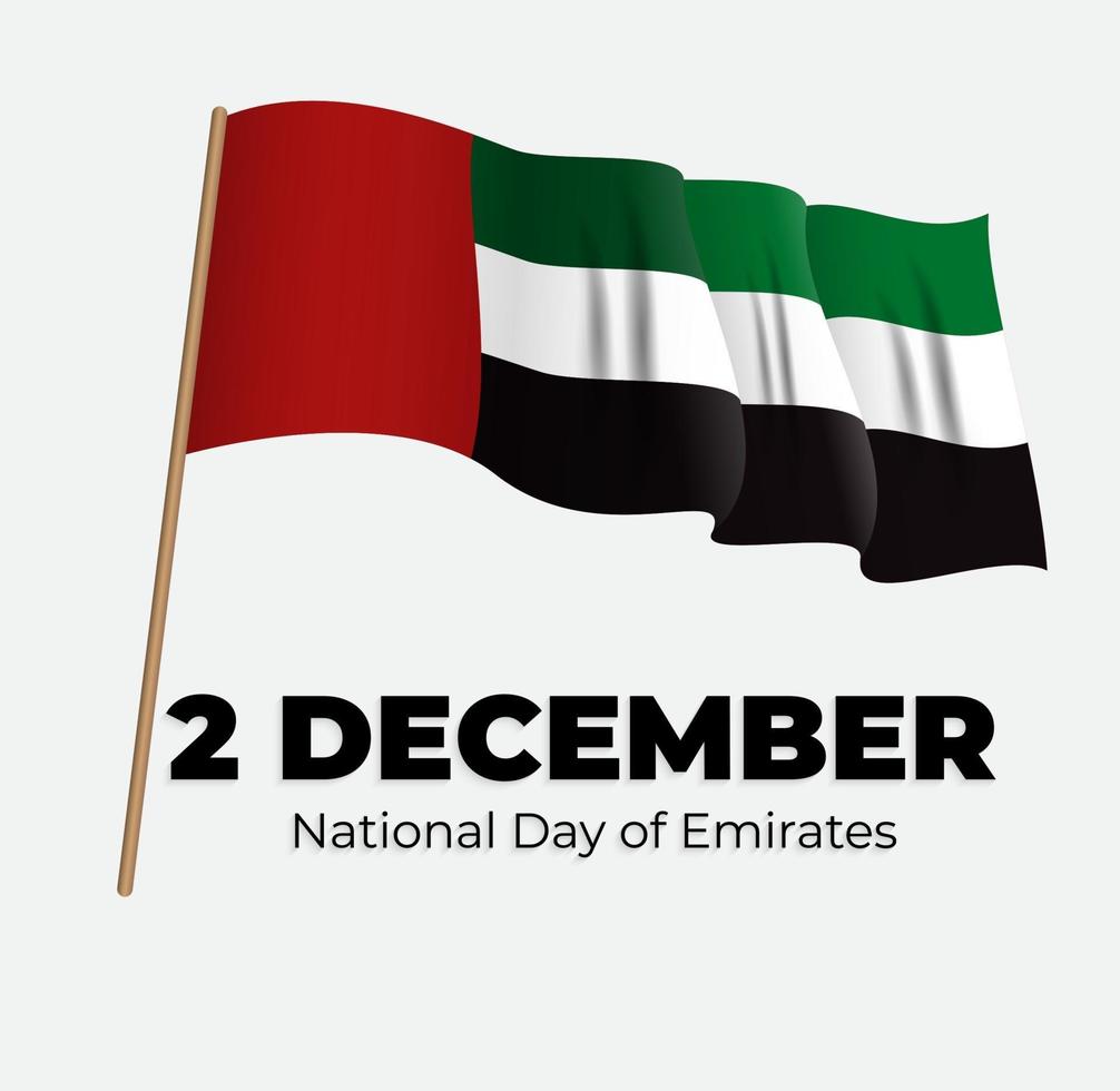 Fondo de vacaciones del día nacional de los emiratos 2 de diciembre. vector