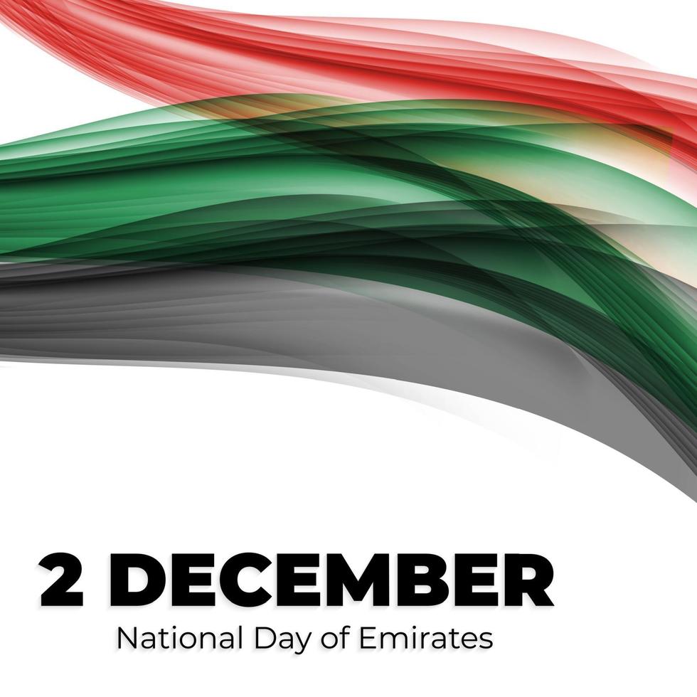 Fondo de vacaciones del día nacional de los emiratos 2 de diciembre. vector