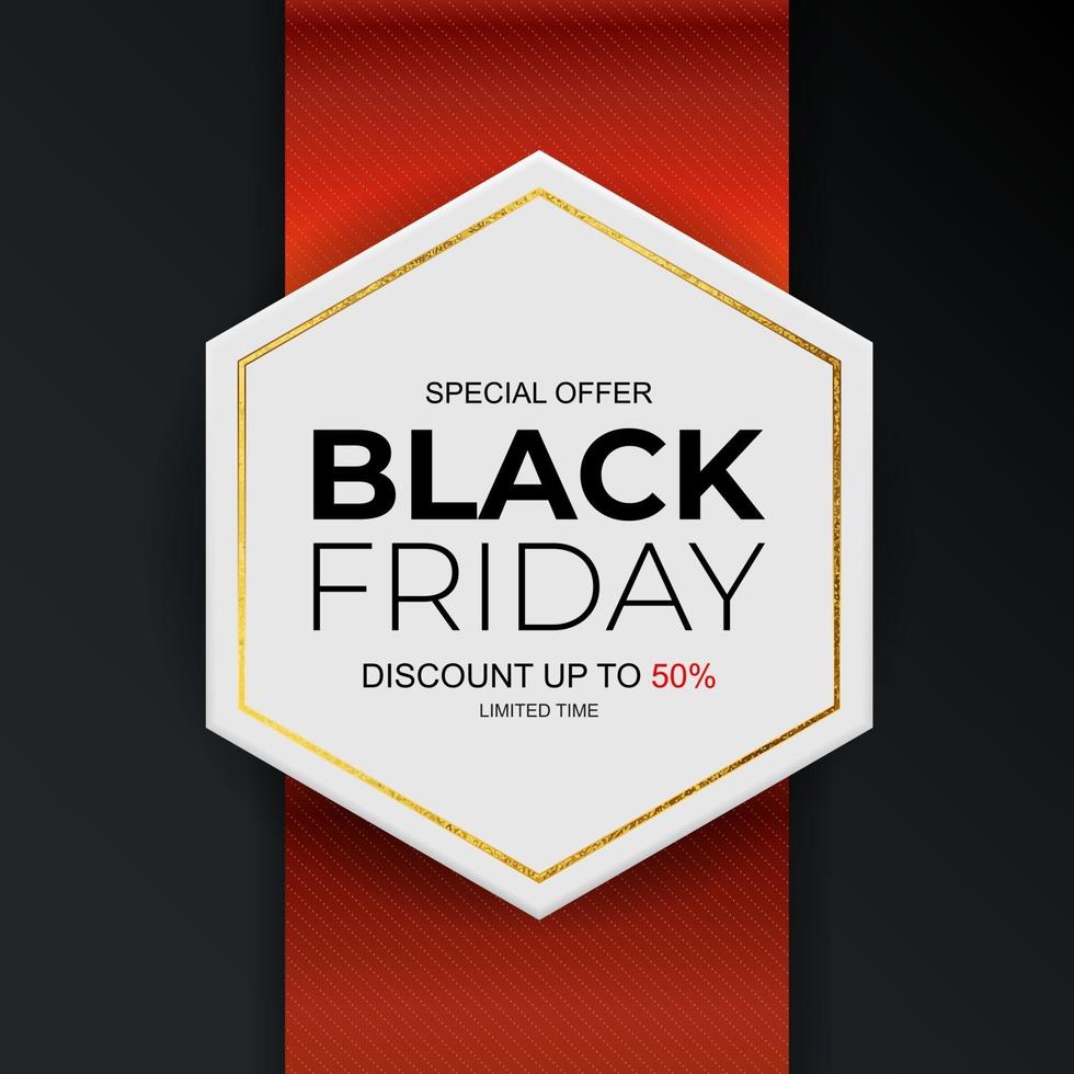 Black Friday Sale Inscription Banner Design Template. vector