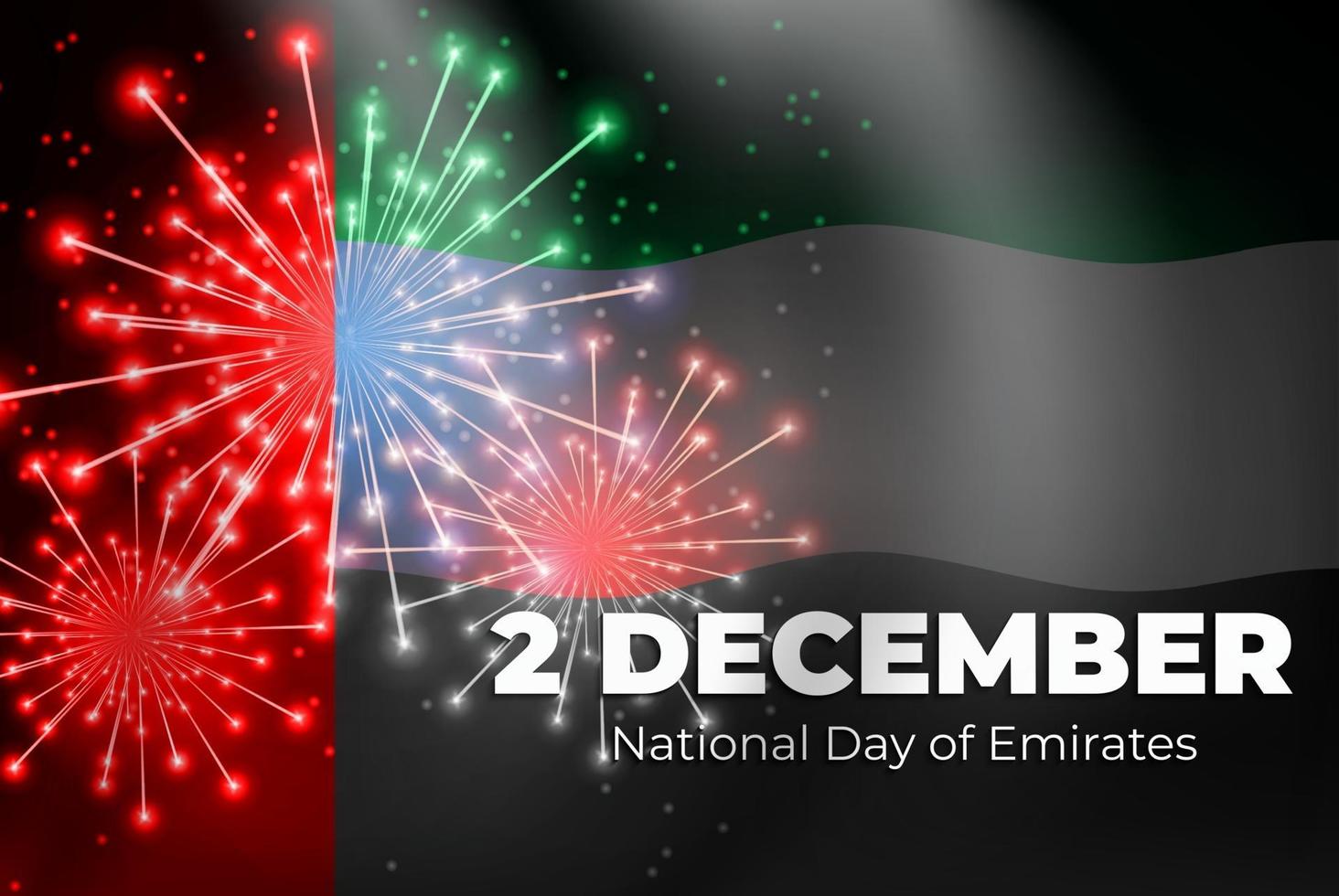 Fondo de vacaciones del día nacional de los emiratos 2 de diciembre. vector