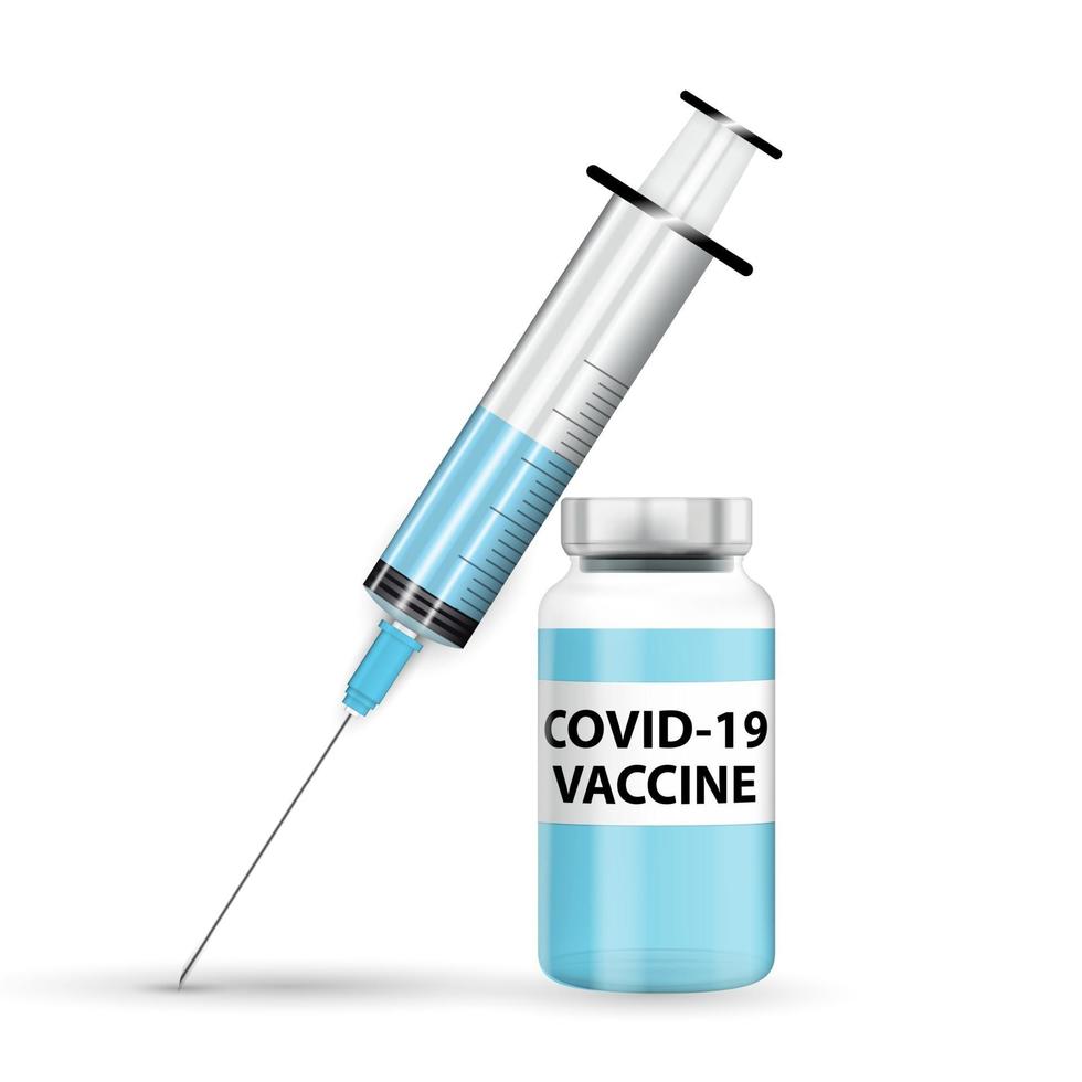 Covid-19 Vaccine Medical Background. Vector Illustration