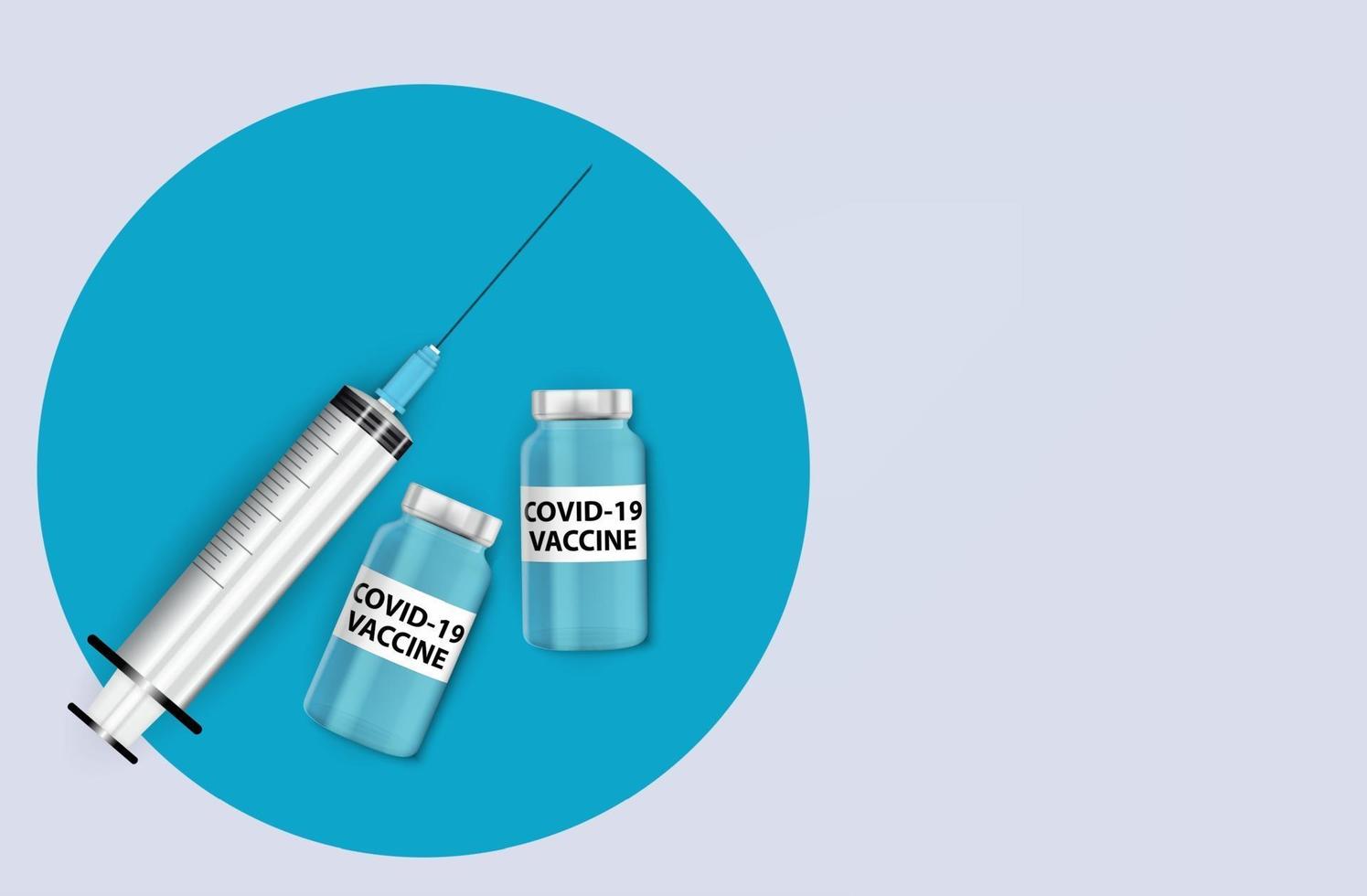 Covid-19 Vaccine Medical Background. Vector Illustration