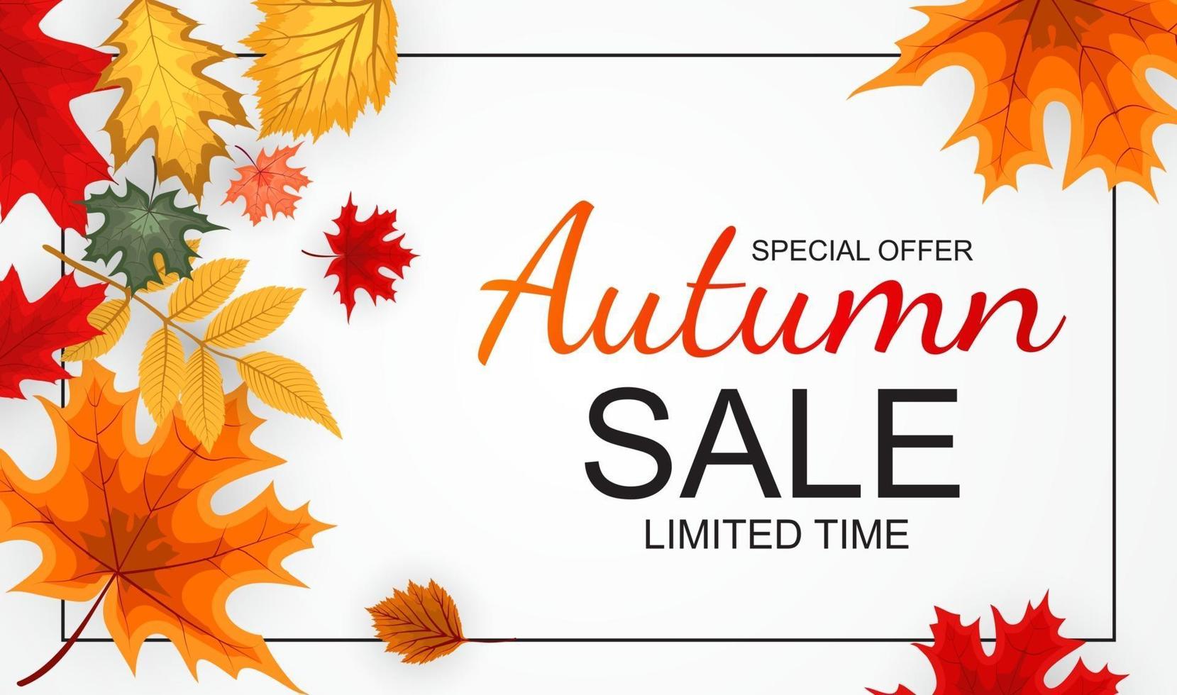 Fall Winter Sale Poster With Leaves Background And Simple Text, Vector  Illustration. Royalty Free SVG, Cliparts, Vetores, e Ilustrações Stock.  Image 47258897.