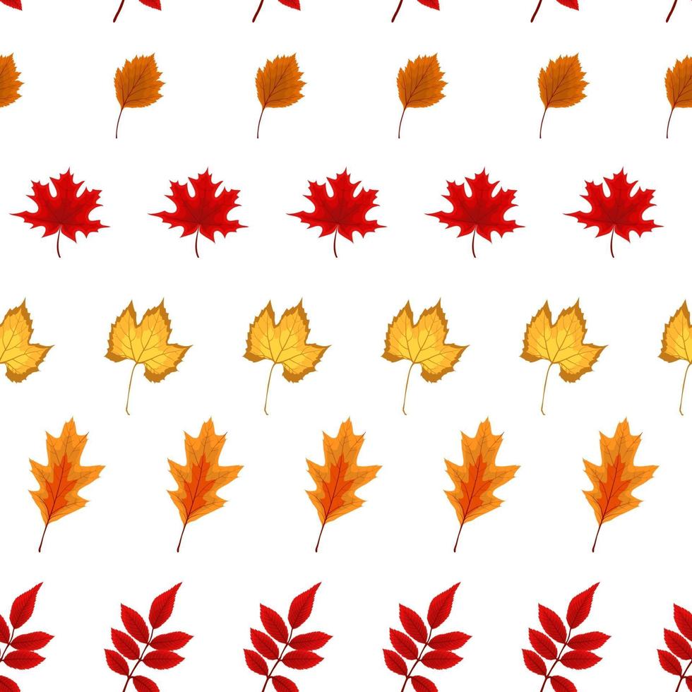 Abstract Seamless Pattern Background with Falling Autumn Leaves vector