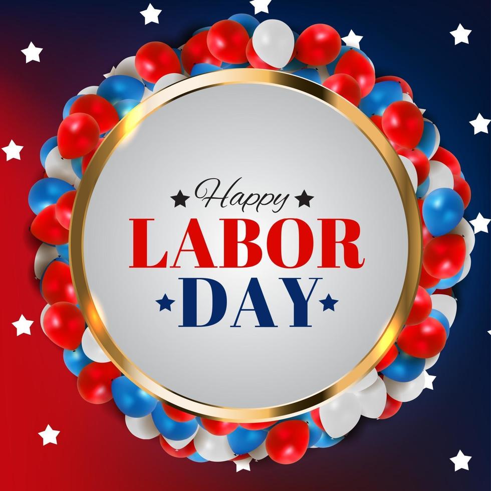 Happy Labor Day Poster Vector Illustration