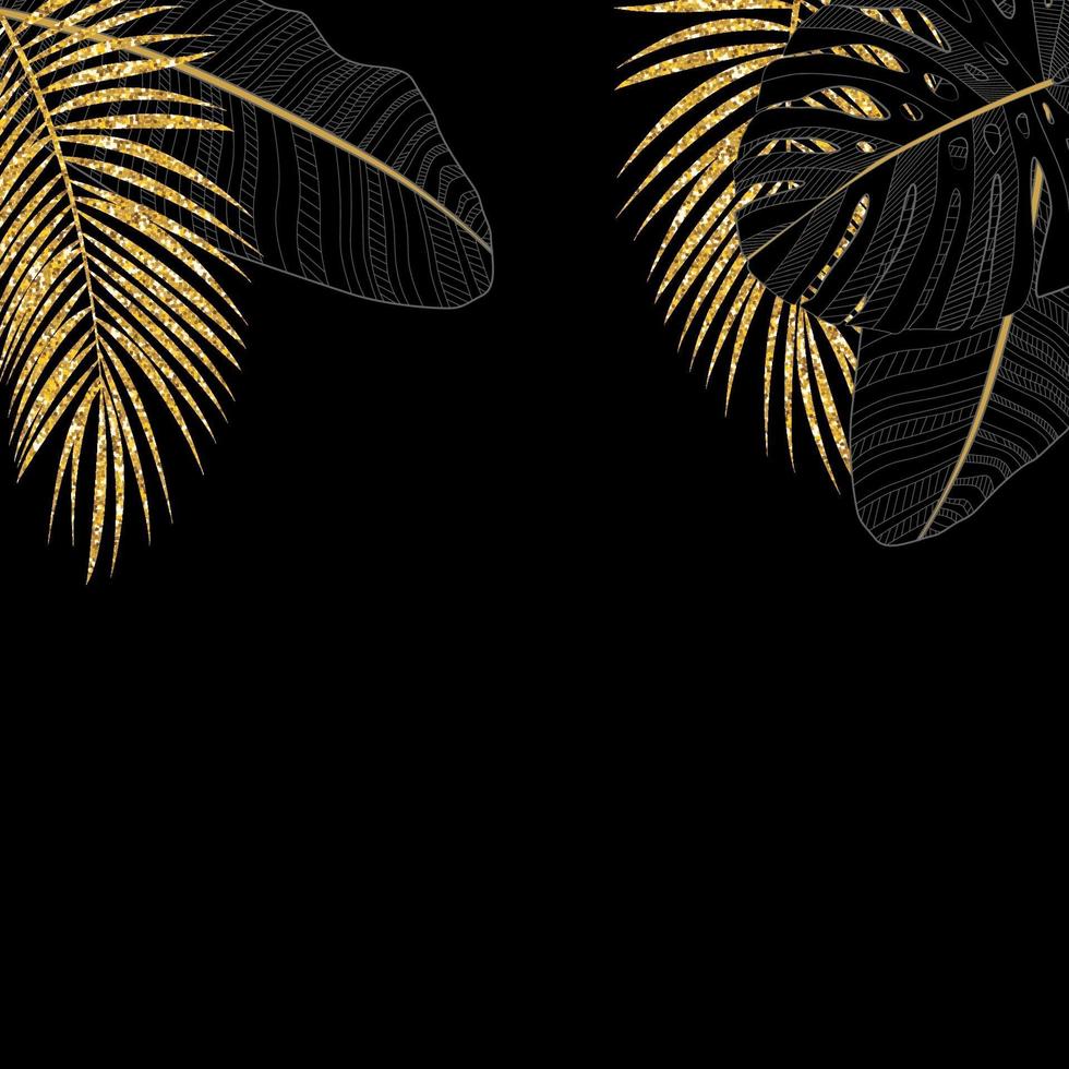 Palm Leaf Vector Background Illustration