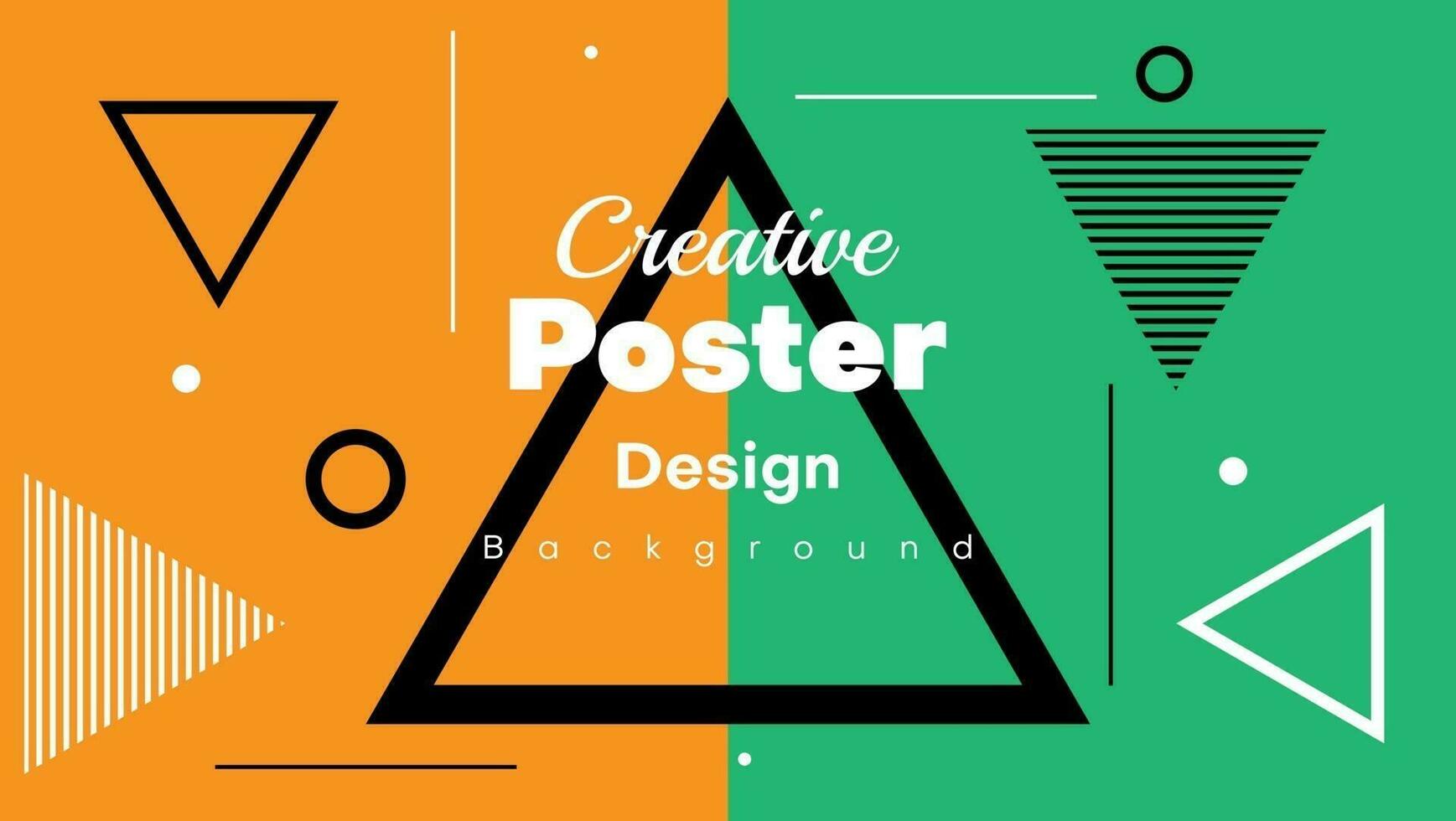 simple business poster design template  with geometric shape vector