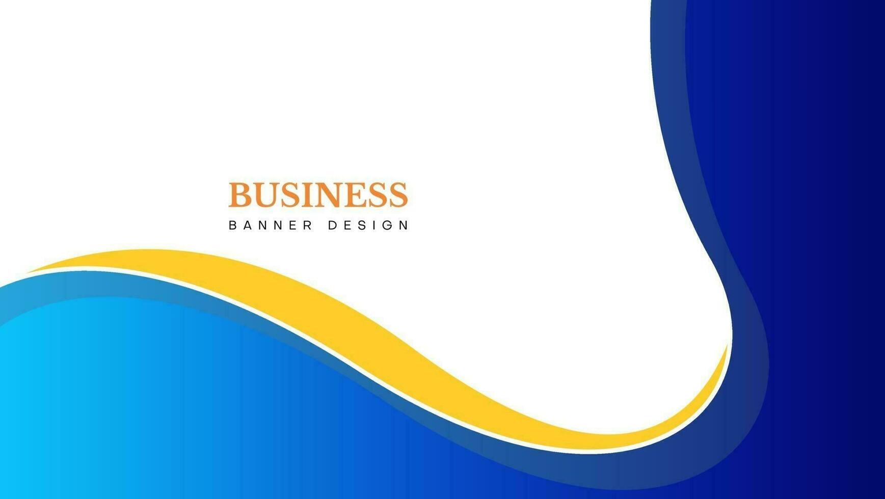 diseño de banner de negocios con fondo de onda azul vector