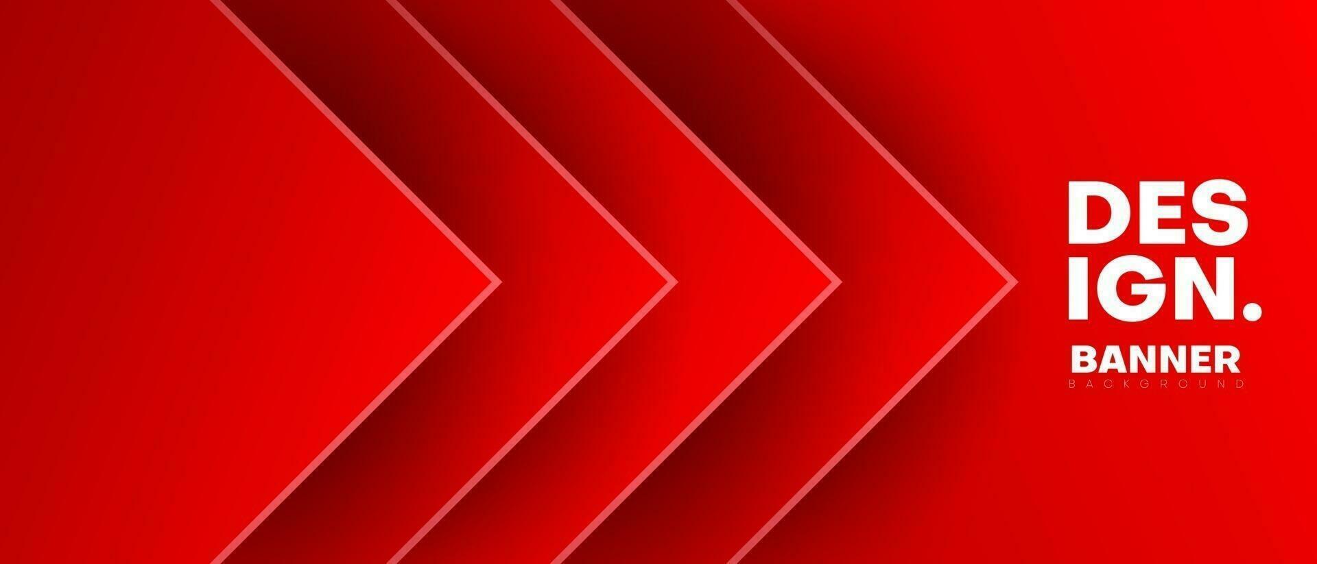 abstract red arrow banner background design vector