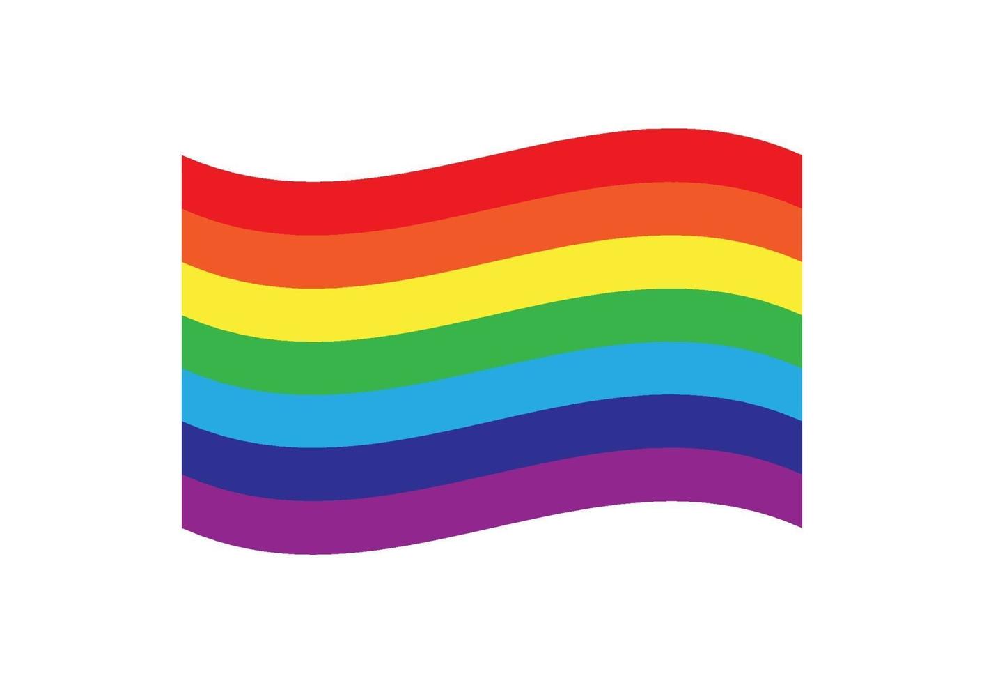 Beautiful multicolored rainbow flag. Vector Illustration. EPS10