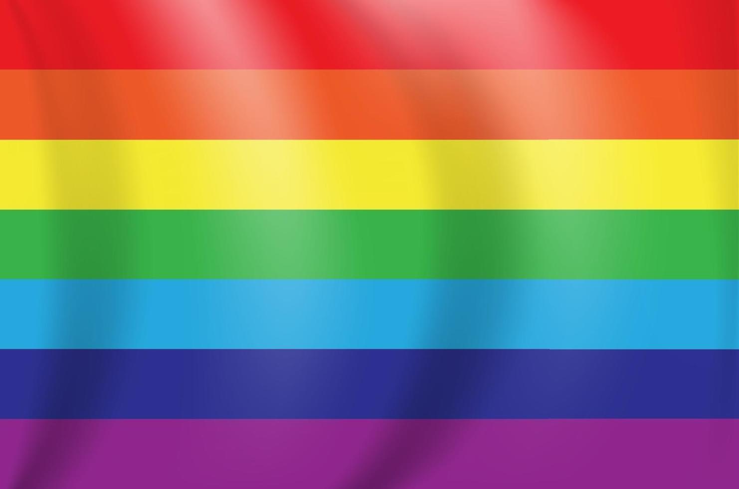 Beautiful multicolored rainbow flag. Vector Illustration. EPS10