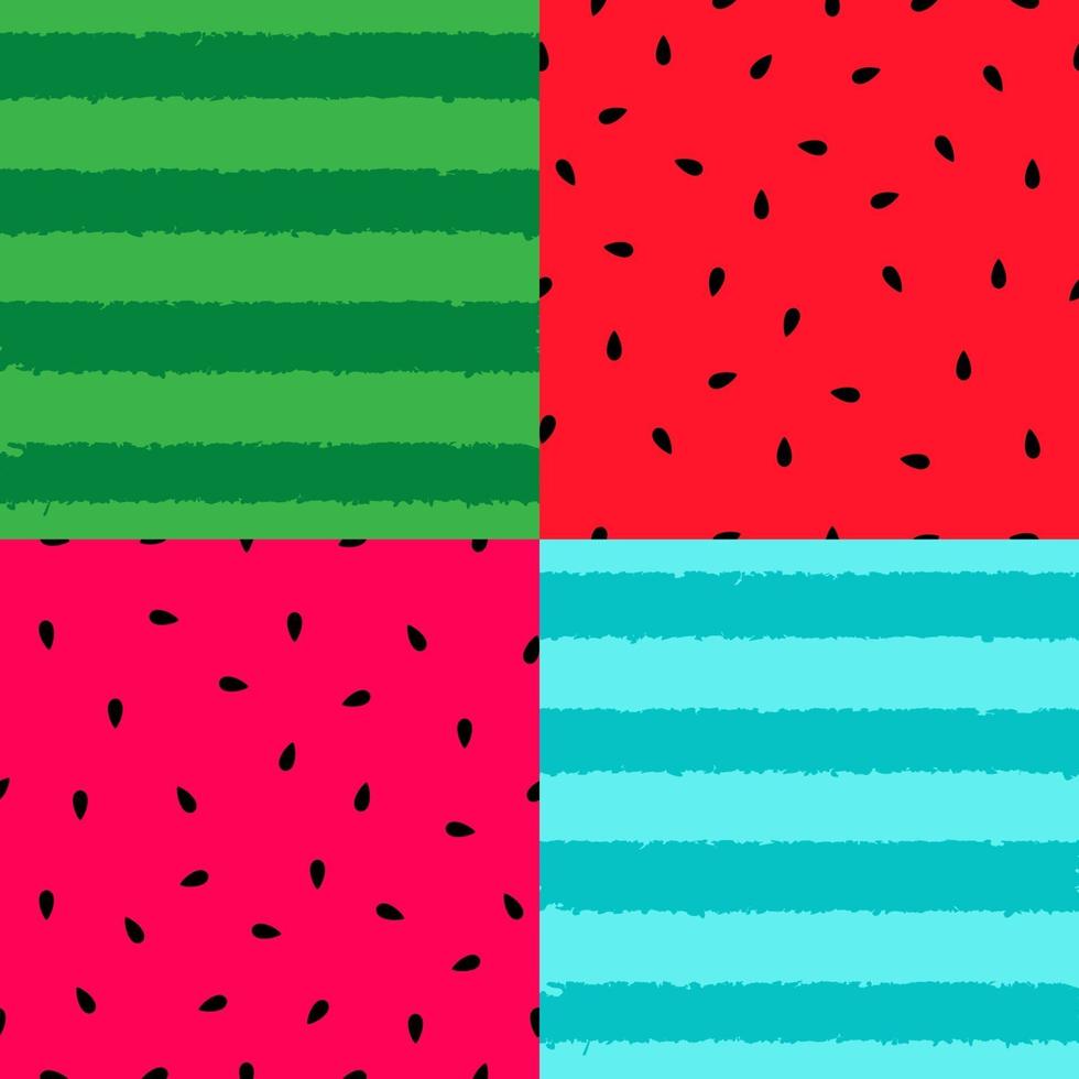 Seamless Pattern Background with Watermelon. Vector Illustration.