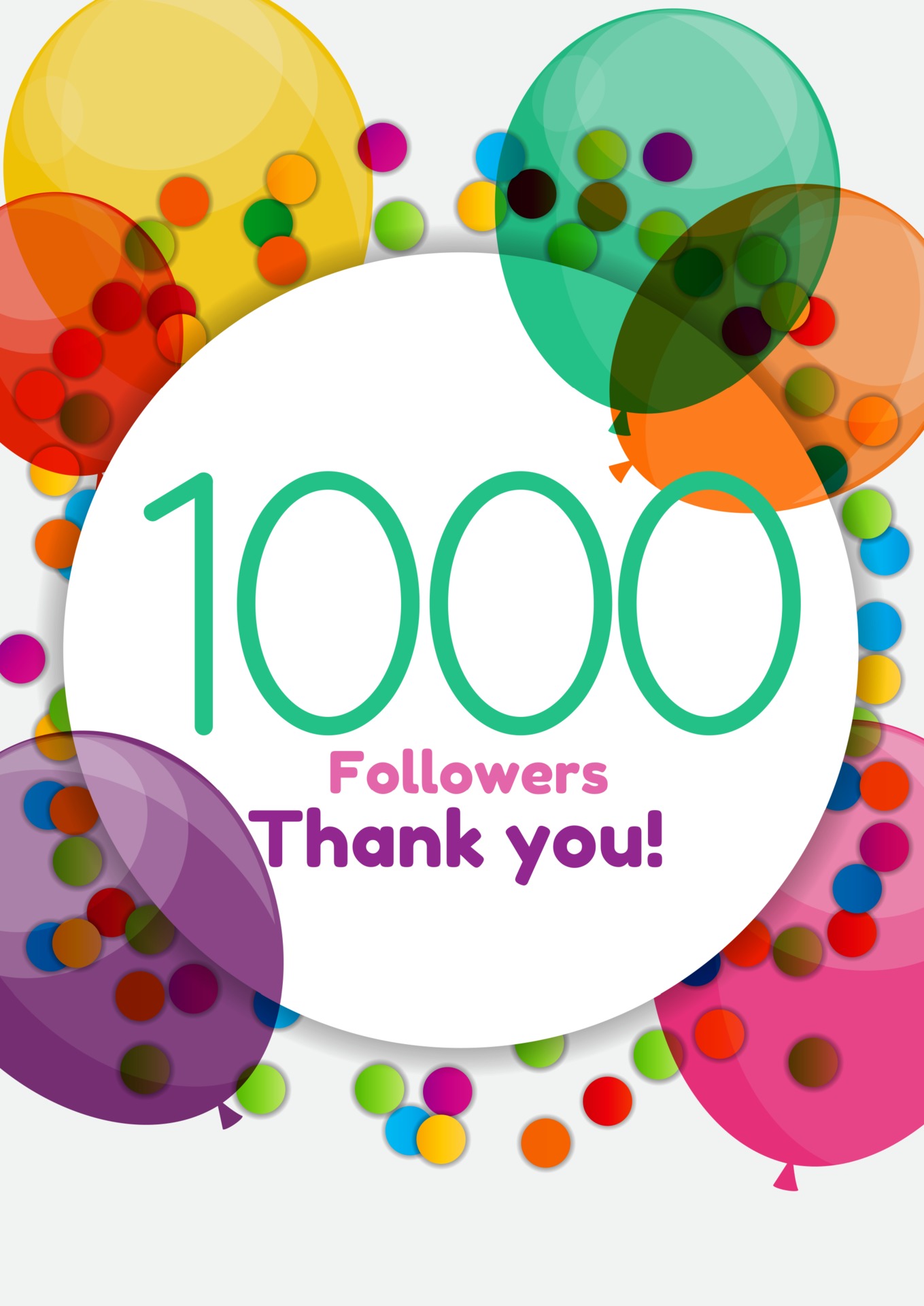 1000 Followers, Thank you Background for Social Network friends 3356104 ...