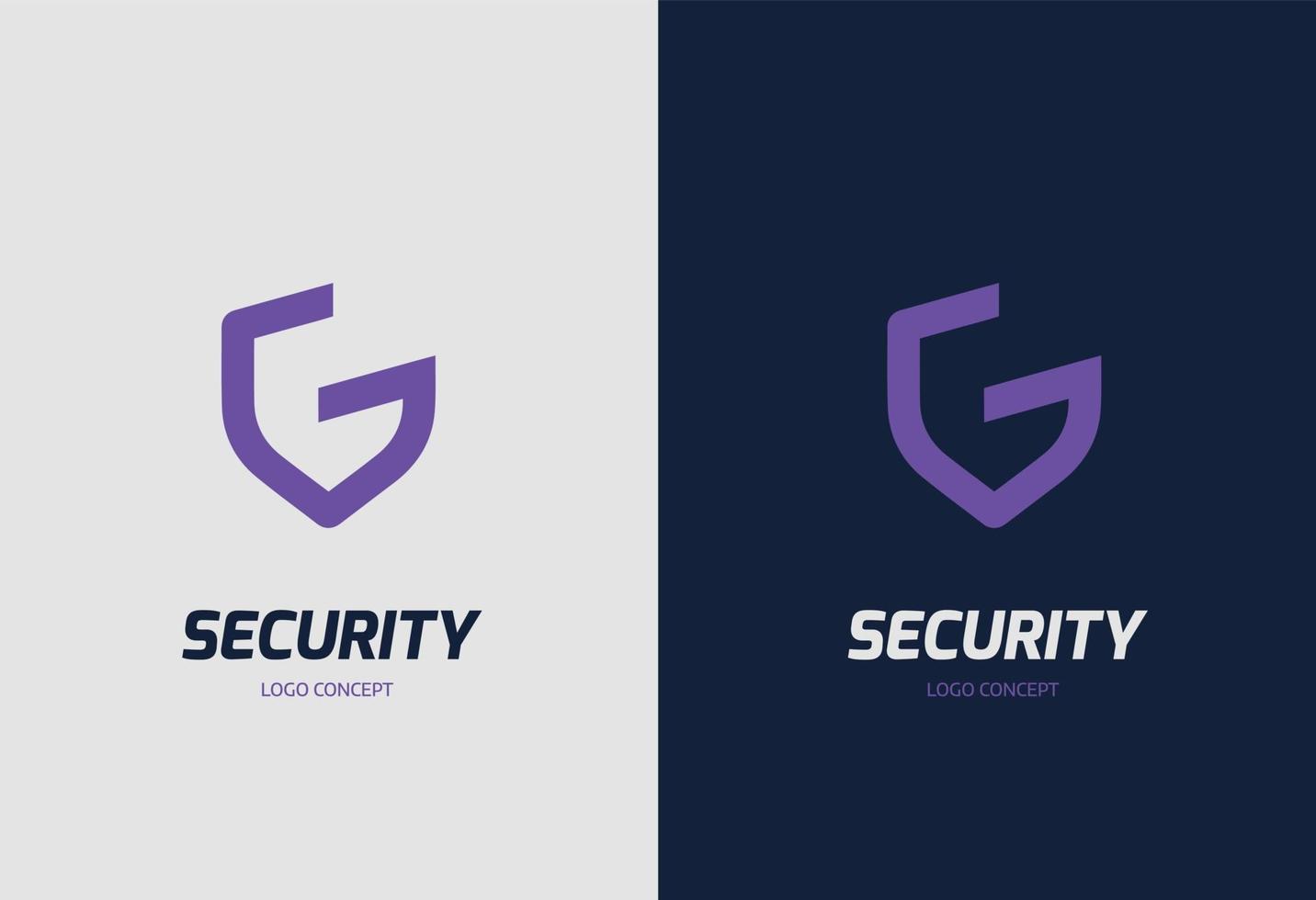 concepto de logotipo de seguridad letra g vector