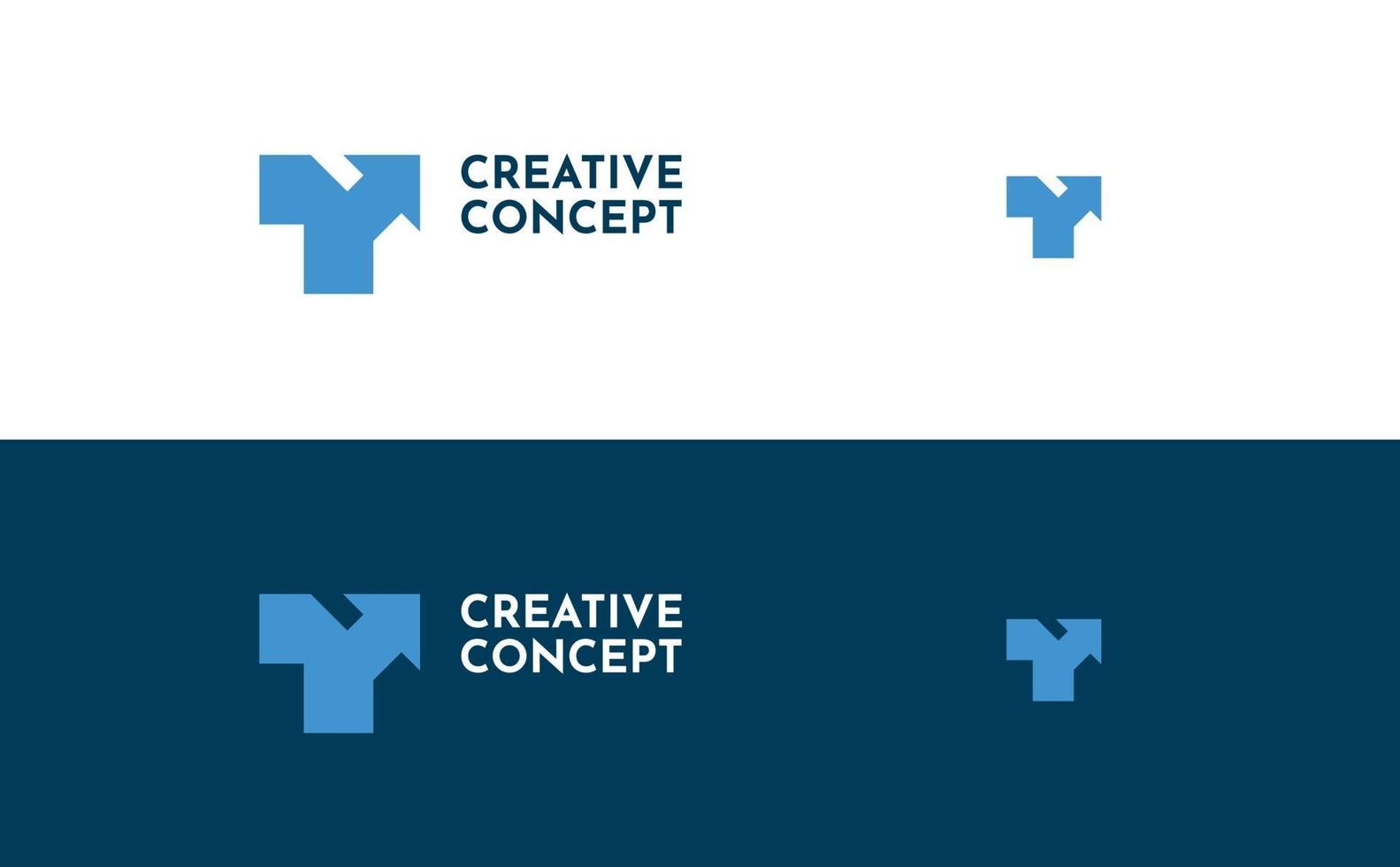 Monogram T logo concept vector