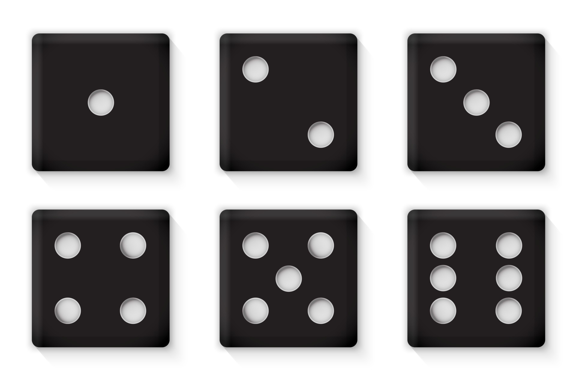 Plastic Black Dices for Casino Vector Illustration 3356222 Vector Art