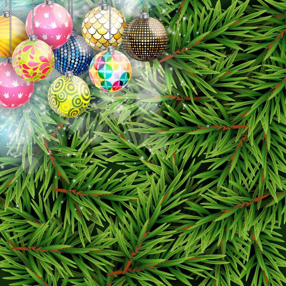 Merry Christmas and New Year Background. Vector Illustration