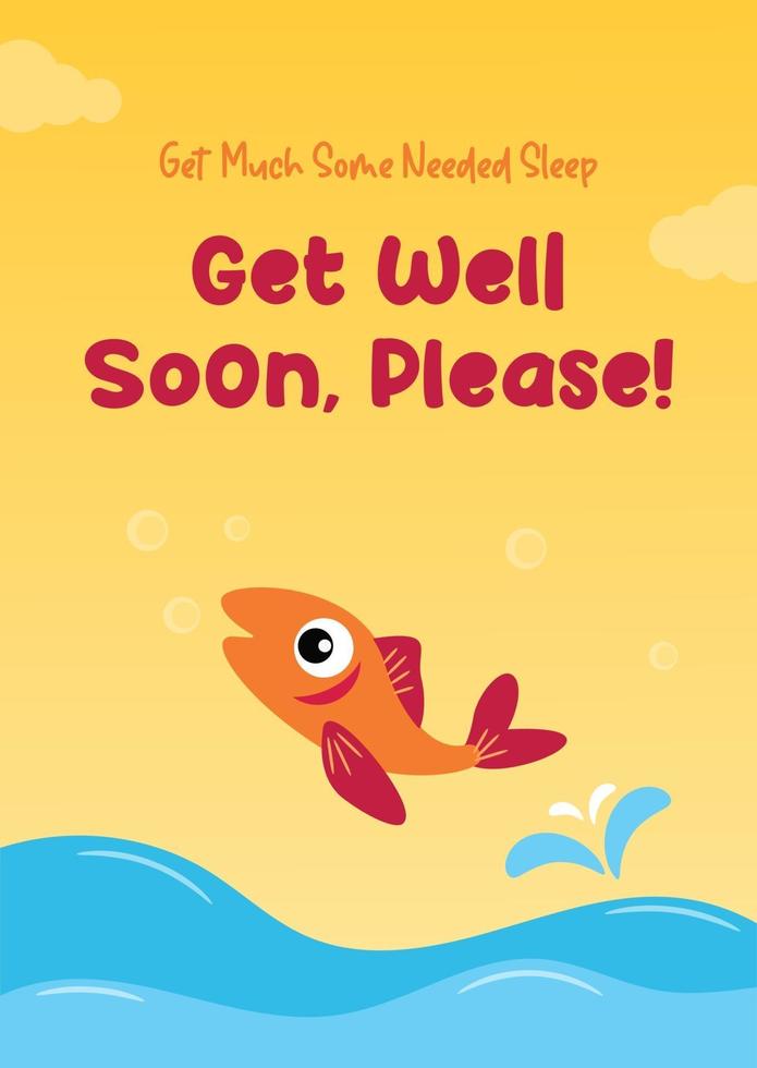 Get Well Soon Please vector