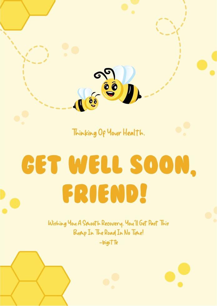 Get Well Soon Friend vector