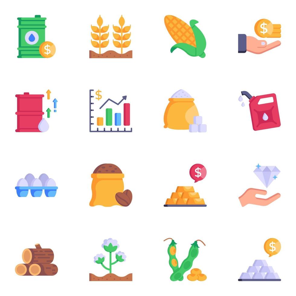 Organic Commodities and Petrol vector