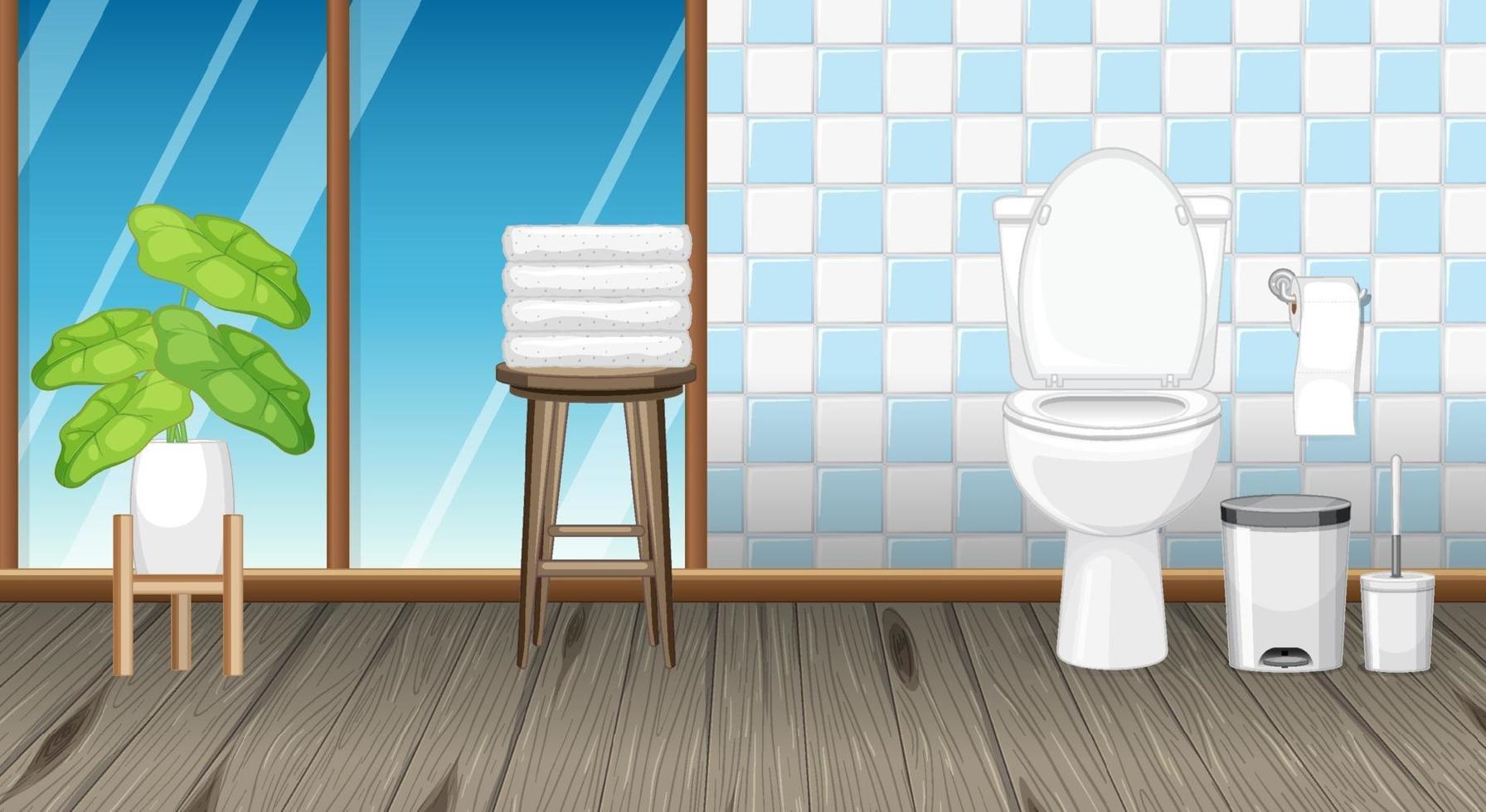 Bathroom interior design with furniture vector