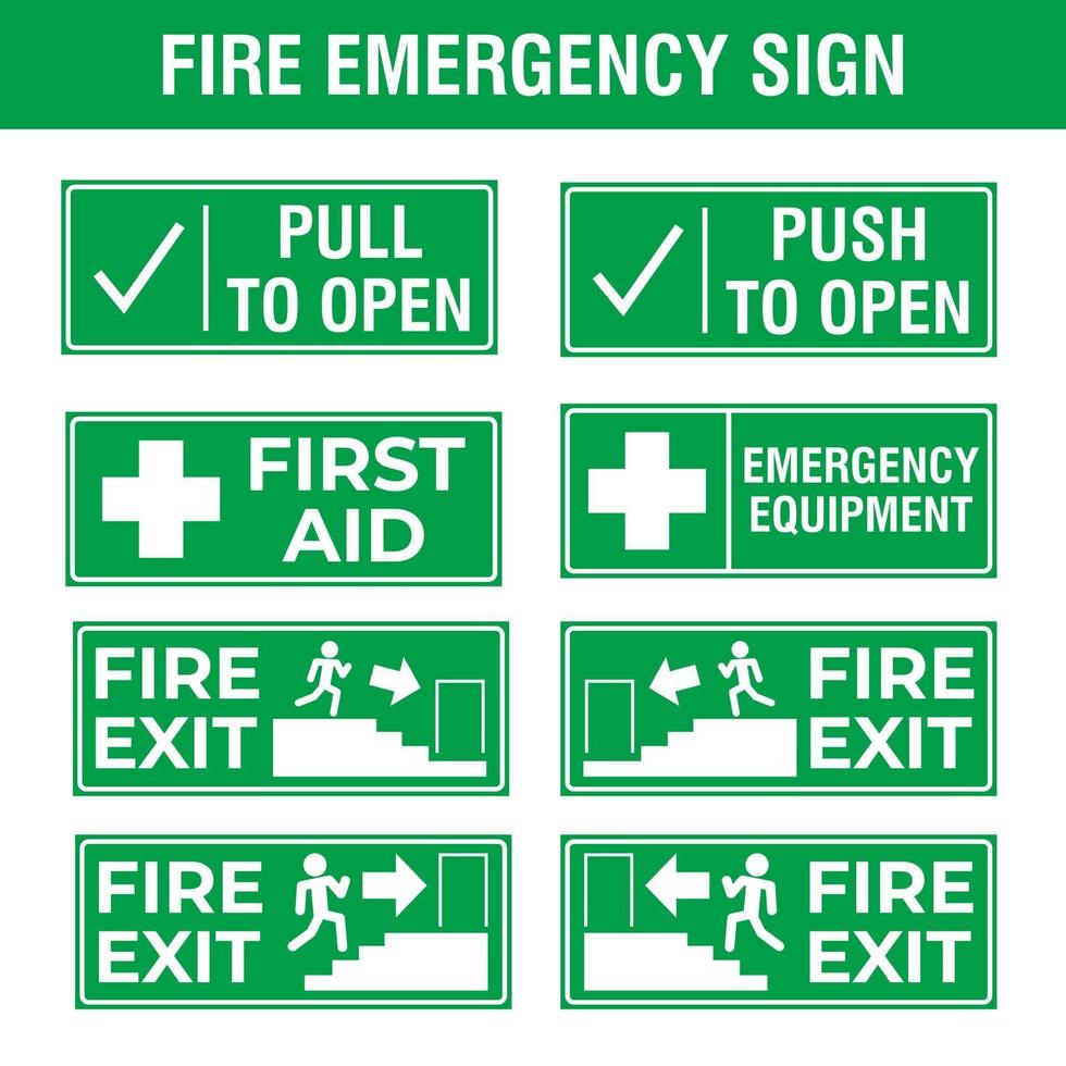 señal de emergencia de incendio vector