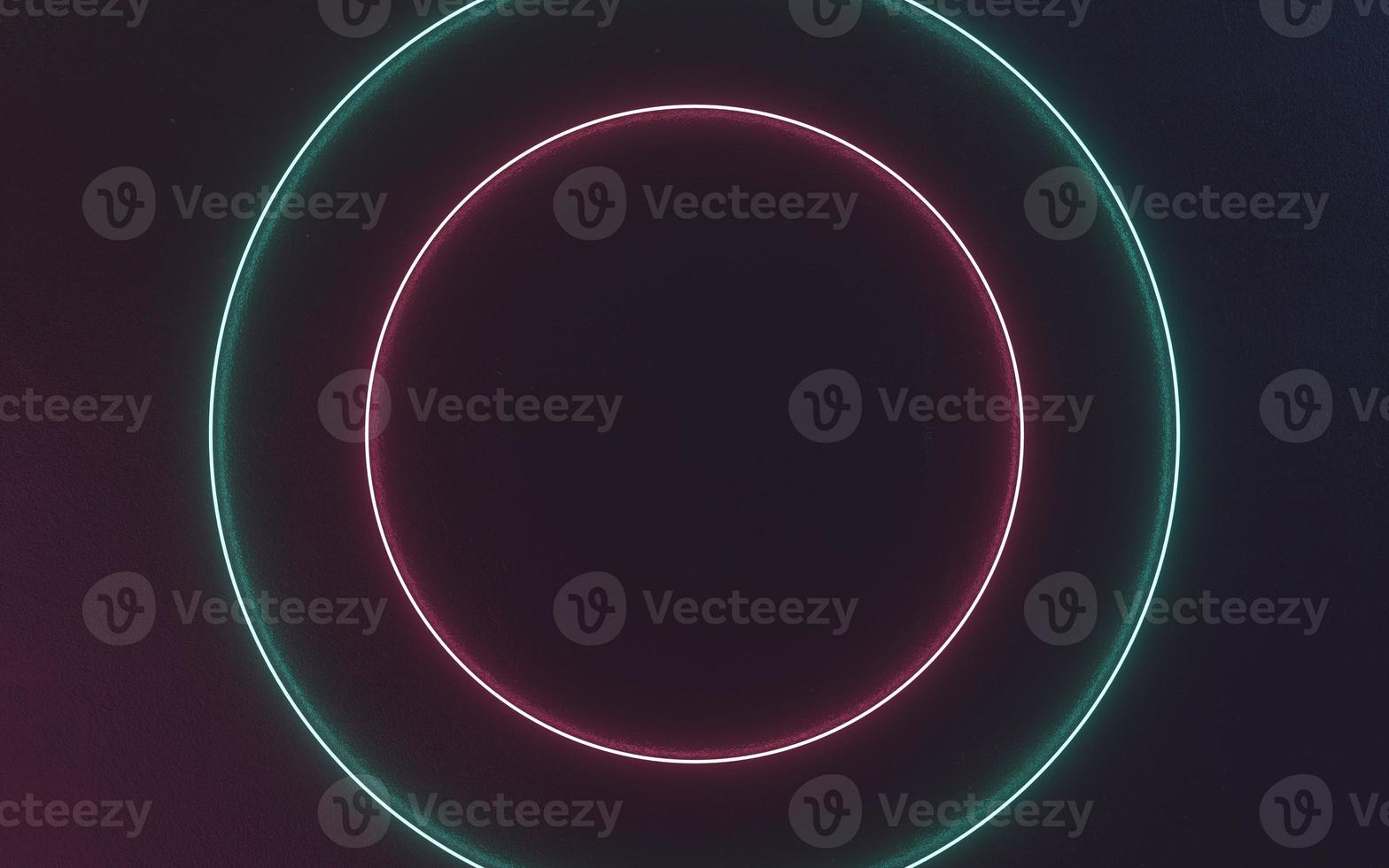 Ilustración 3d de fondo oscuro con acento de neón foto