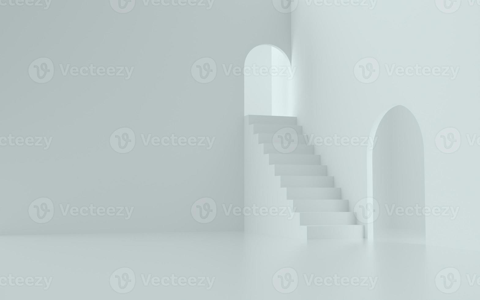 3D product stage scene with minimal lighting and color photo