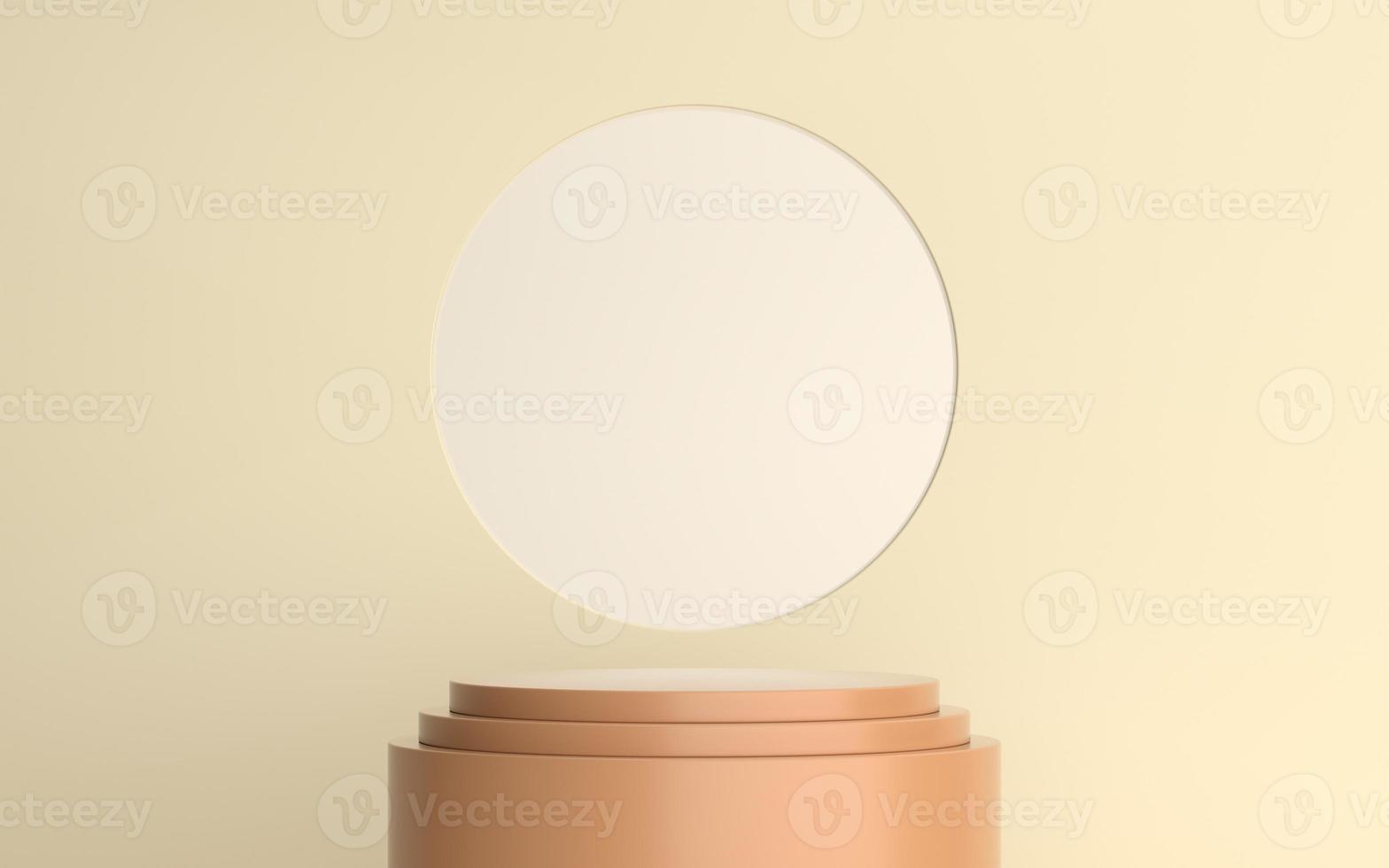 Product pedestal or stage with yellow colors for product showcase photo