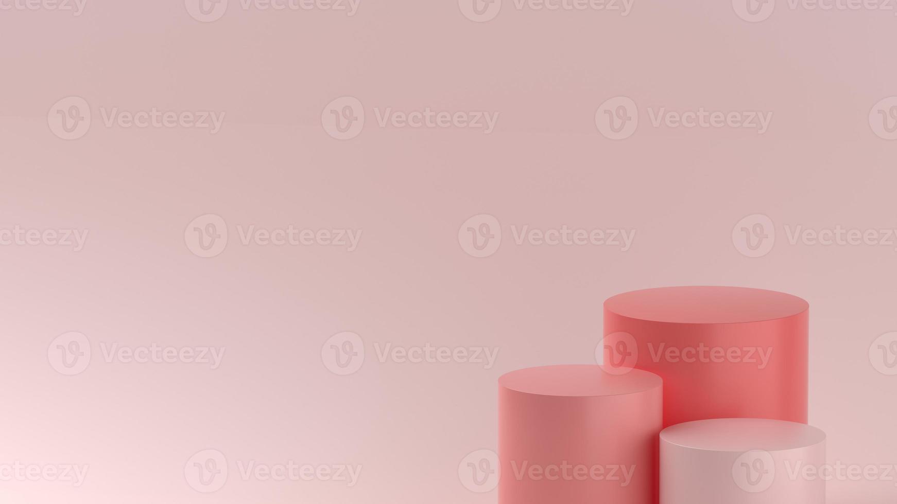 escenario de producto de tonos rosa minimalista para escaparate o promoción de producto foto