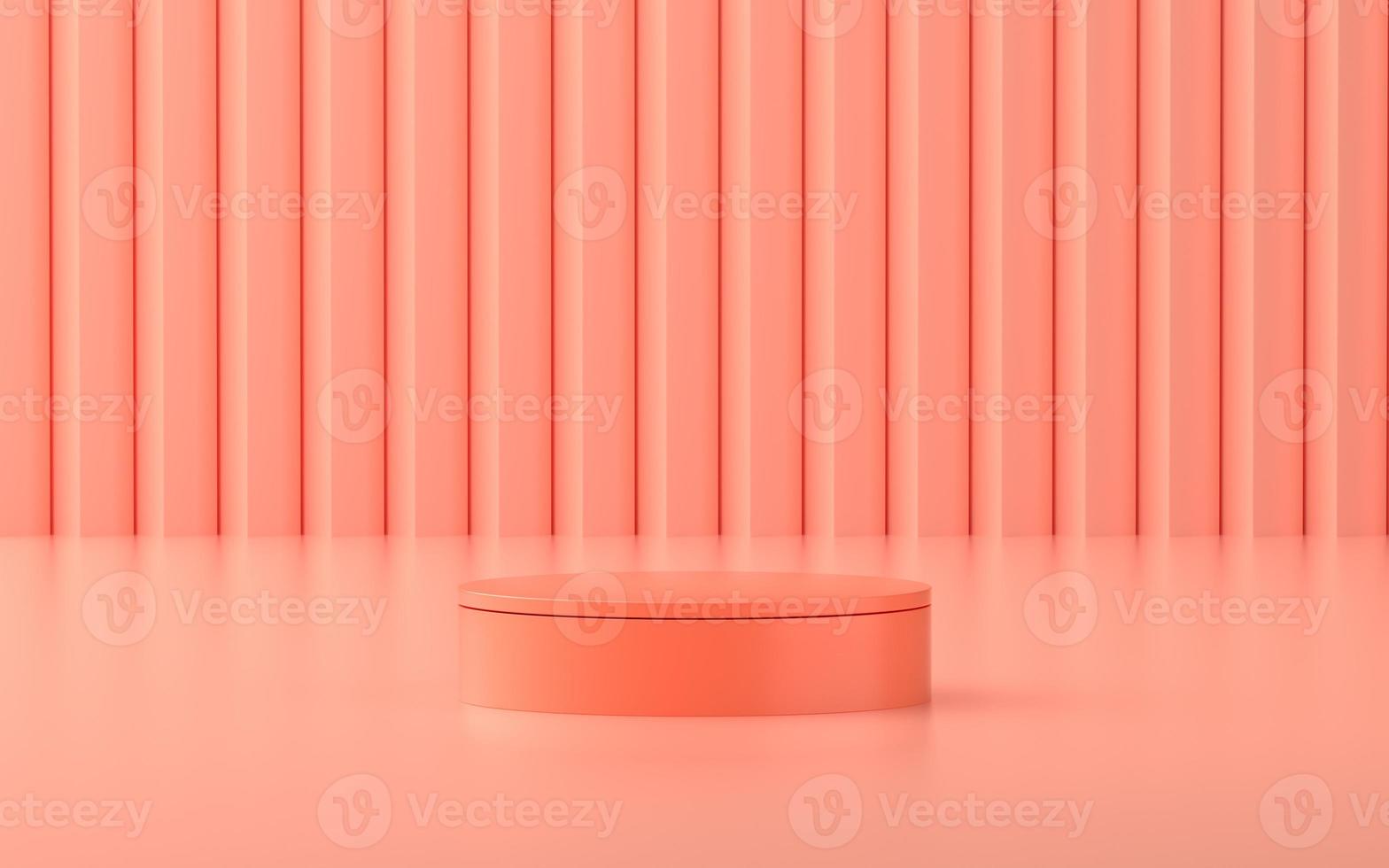 Escenario del producto con escena rosa para promoción o escaparate del producto. foto