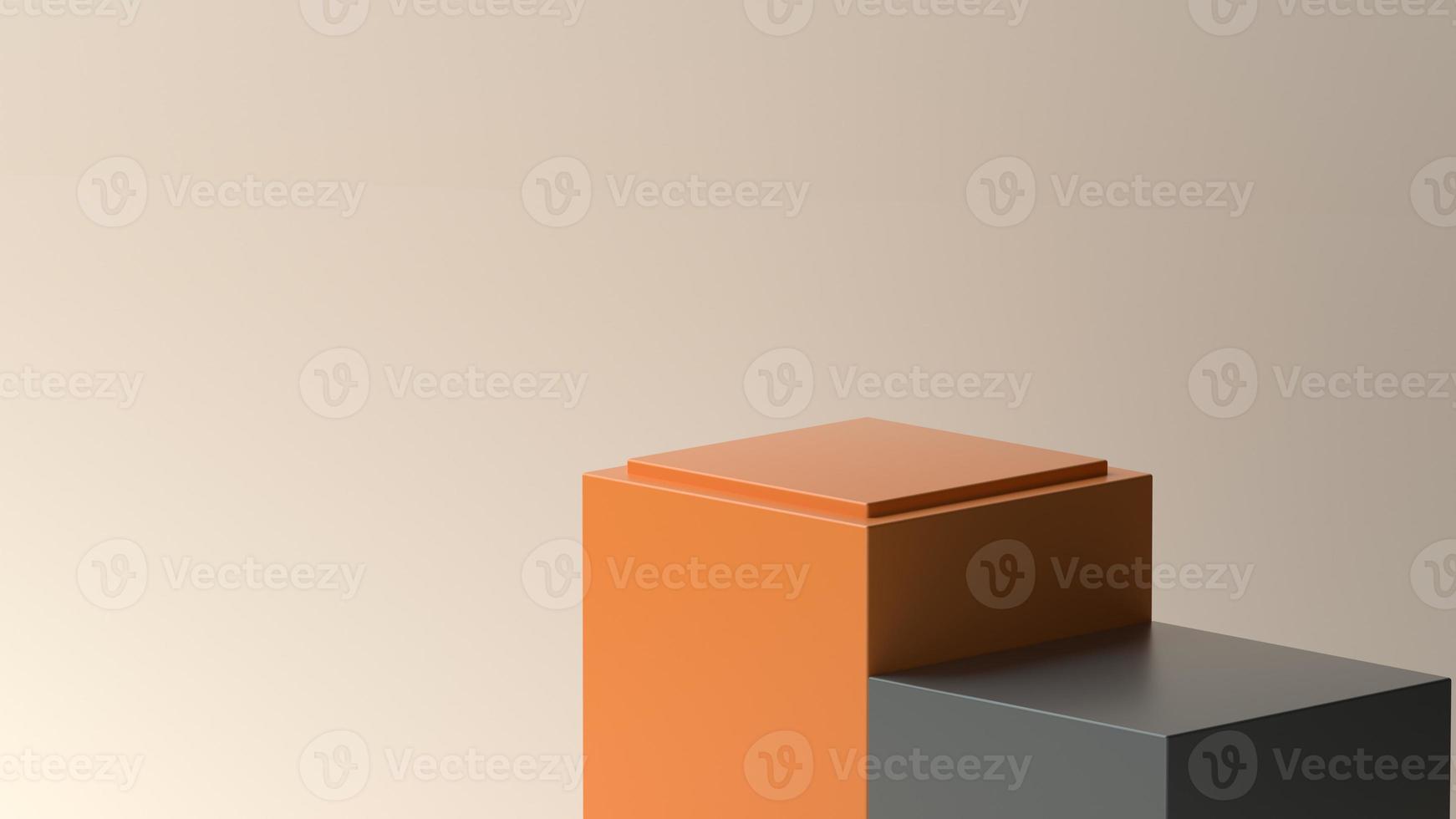 Cube product stage with brown shades colors for product promo photo