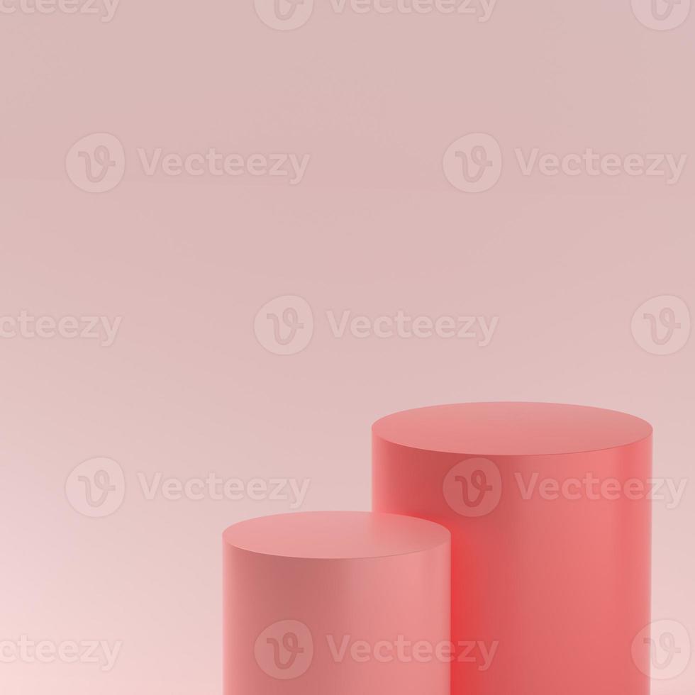 Minimal pink product stage with soft lighting for product showcase photo