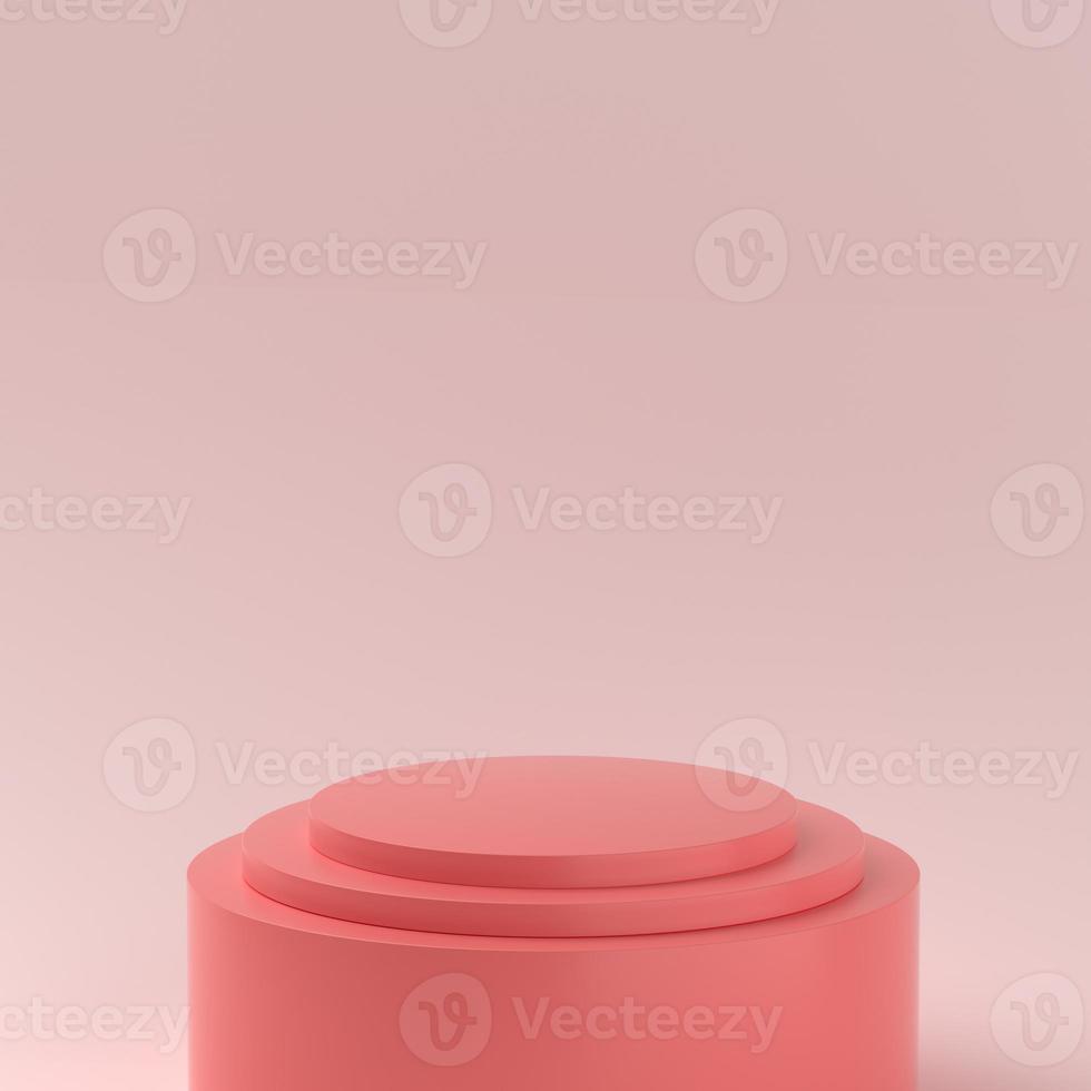 Minimal pink product stage with soft lighting for product showcase photo