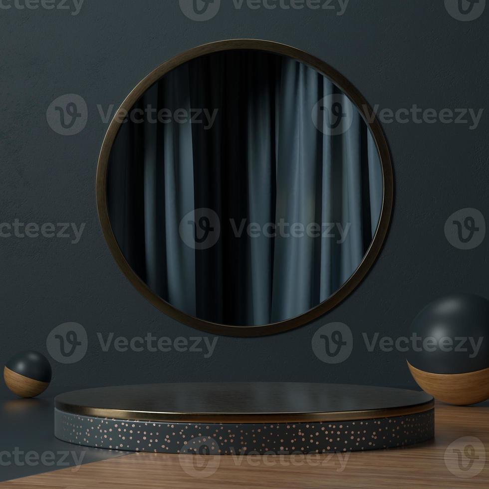 Elegant product podium with glamour scene 3D Illustration photo