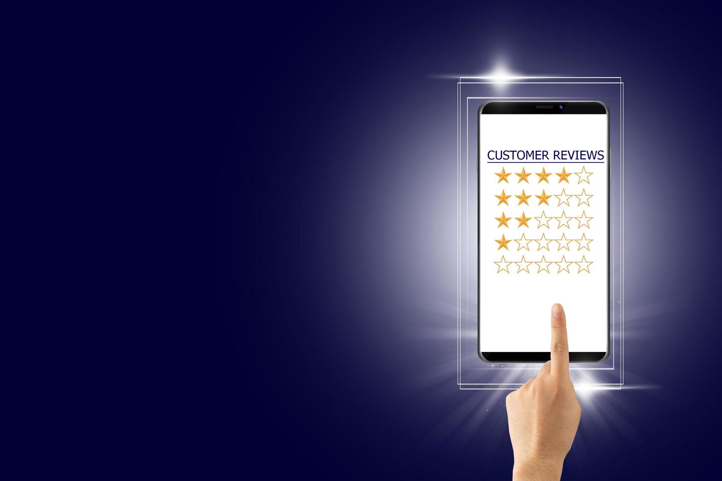 Star rating and negative reviews concept photo
