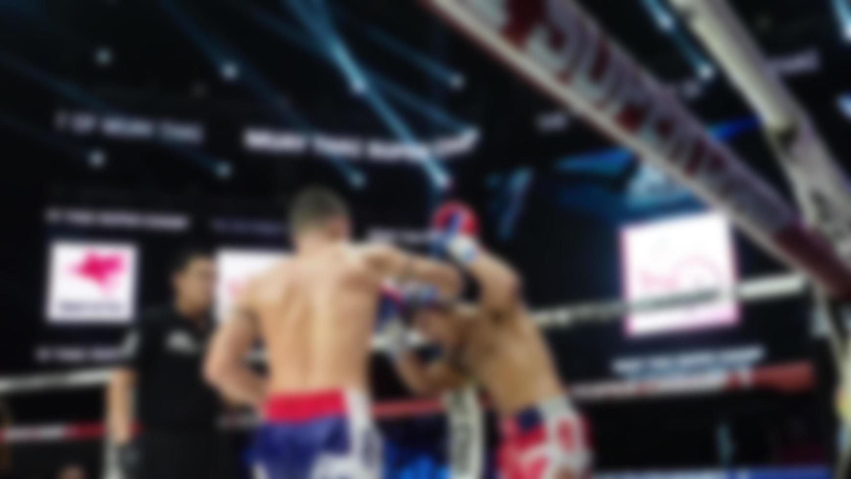 Thai Kick boxing. Blurred images of Muay Thai. Martial Art Kickboxing. photo