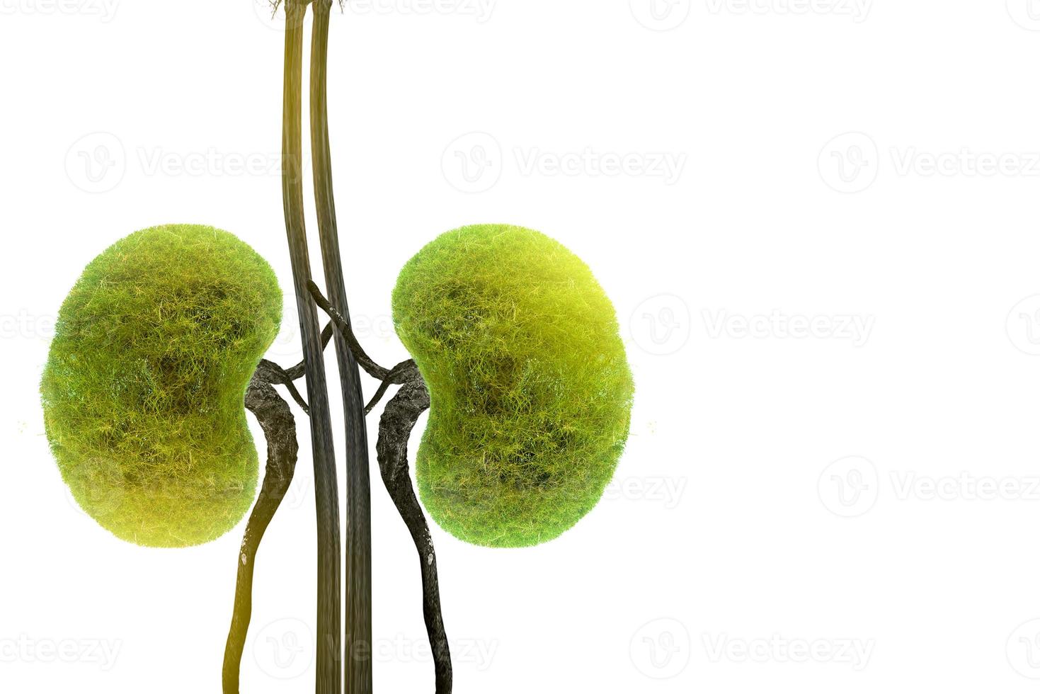 Trees  kidneys  3D environmental and medical concepts photo