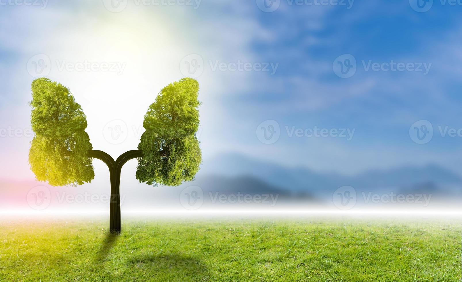 Illustration of lung tree Environment and Medicine photo