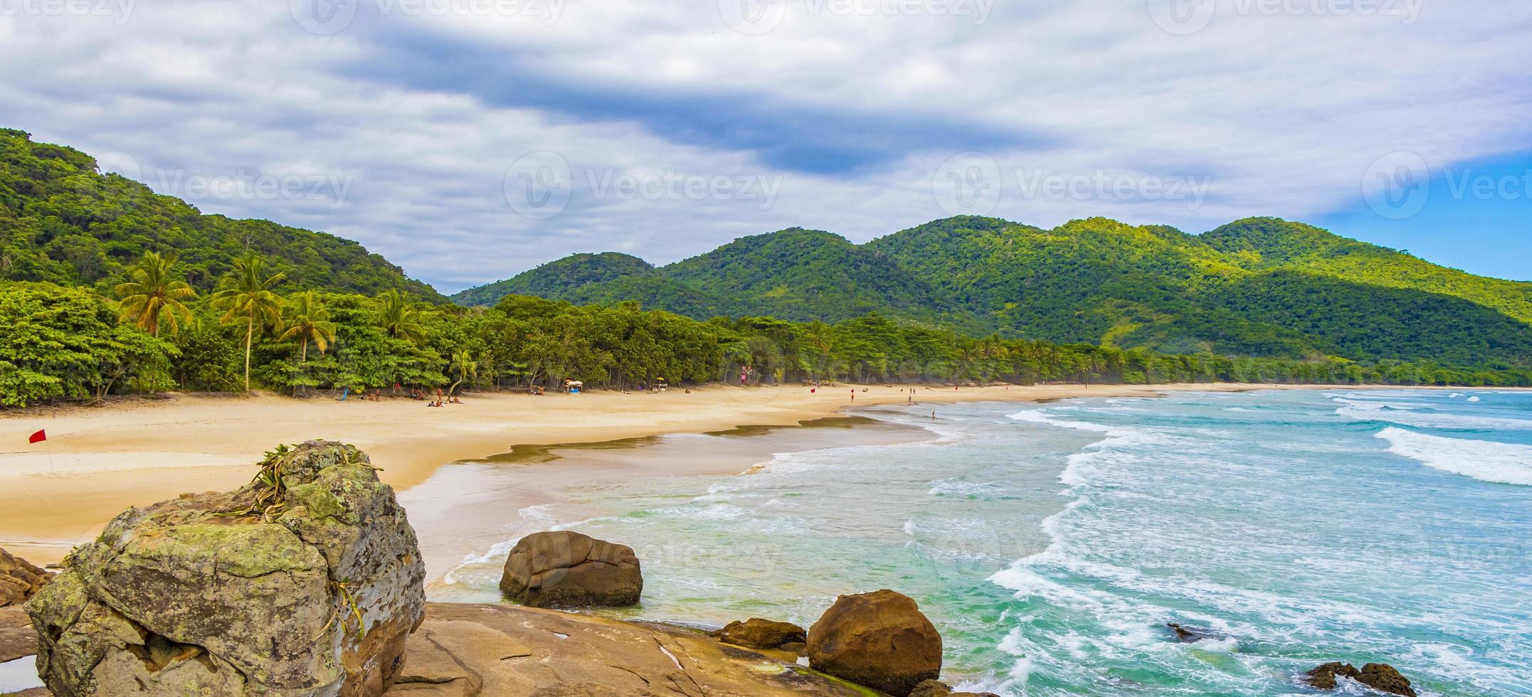 Praia Lopes Mendes beach on tropical island Ilha Grande Brazil. photo