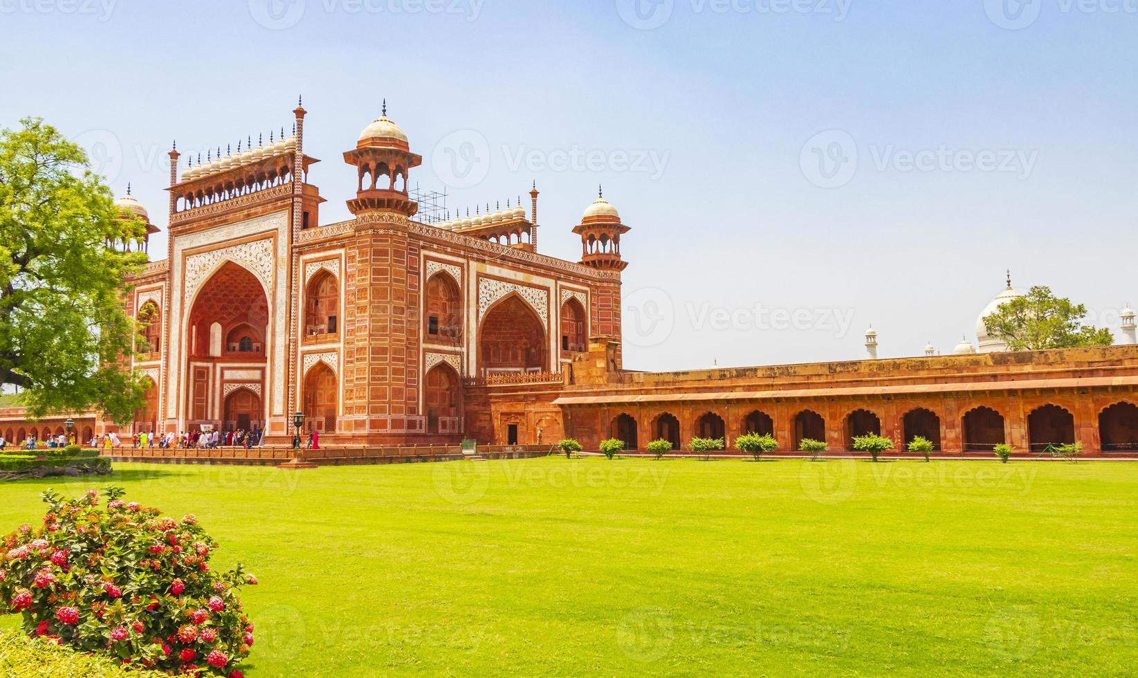 Taj Mahal Tadsch Mahal Great Gate Agra Uttar Pradesh India. photo