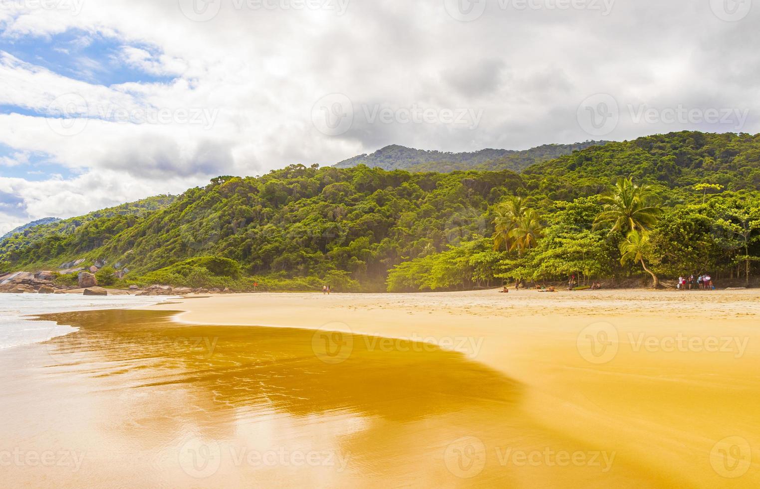 Praia Lopes Mendes beach on tropical island Ilha Grande Brazil. photo