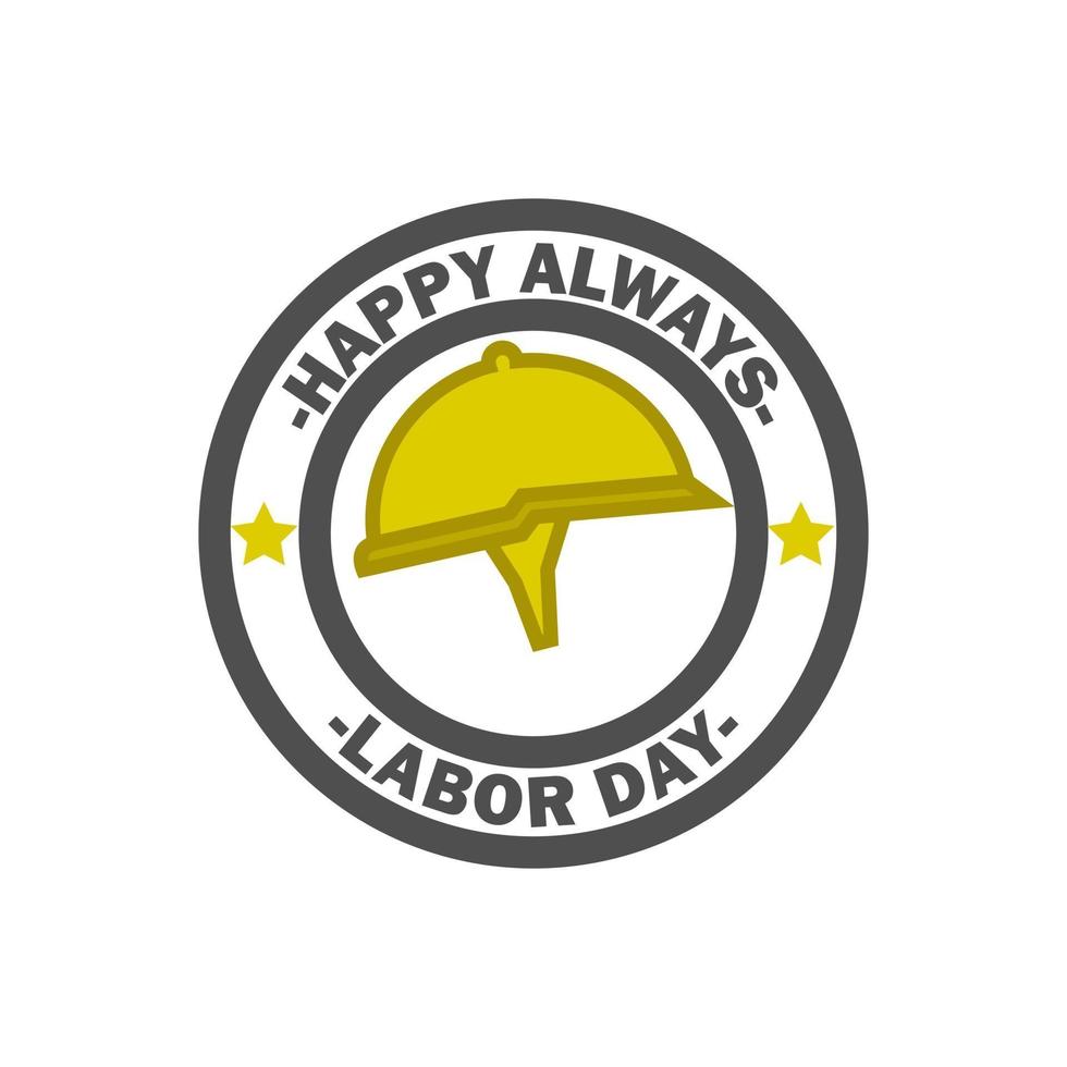 Labor day badge vector