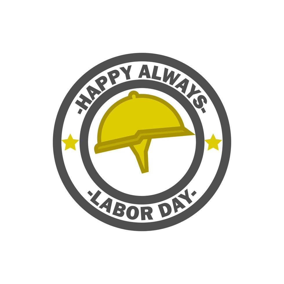 Labor day badge vector