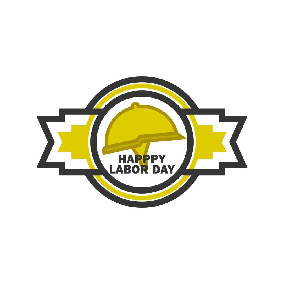 Simple badge labor day vector