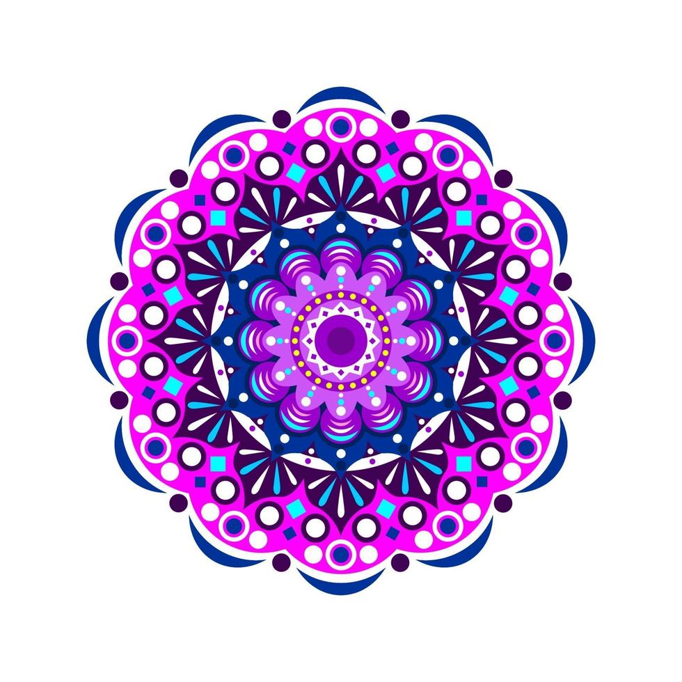 Modern mandala art vector design with a beautiful mix of colors