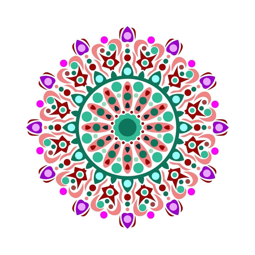 Modern mandala art vector design with a beautiful mix of colors