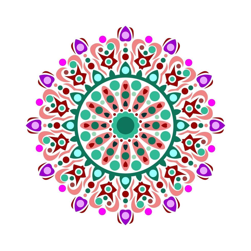 Modern mandala art vector design with a beautiful mix of colors